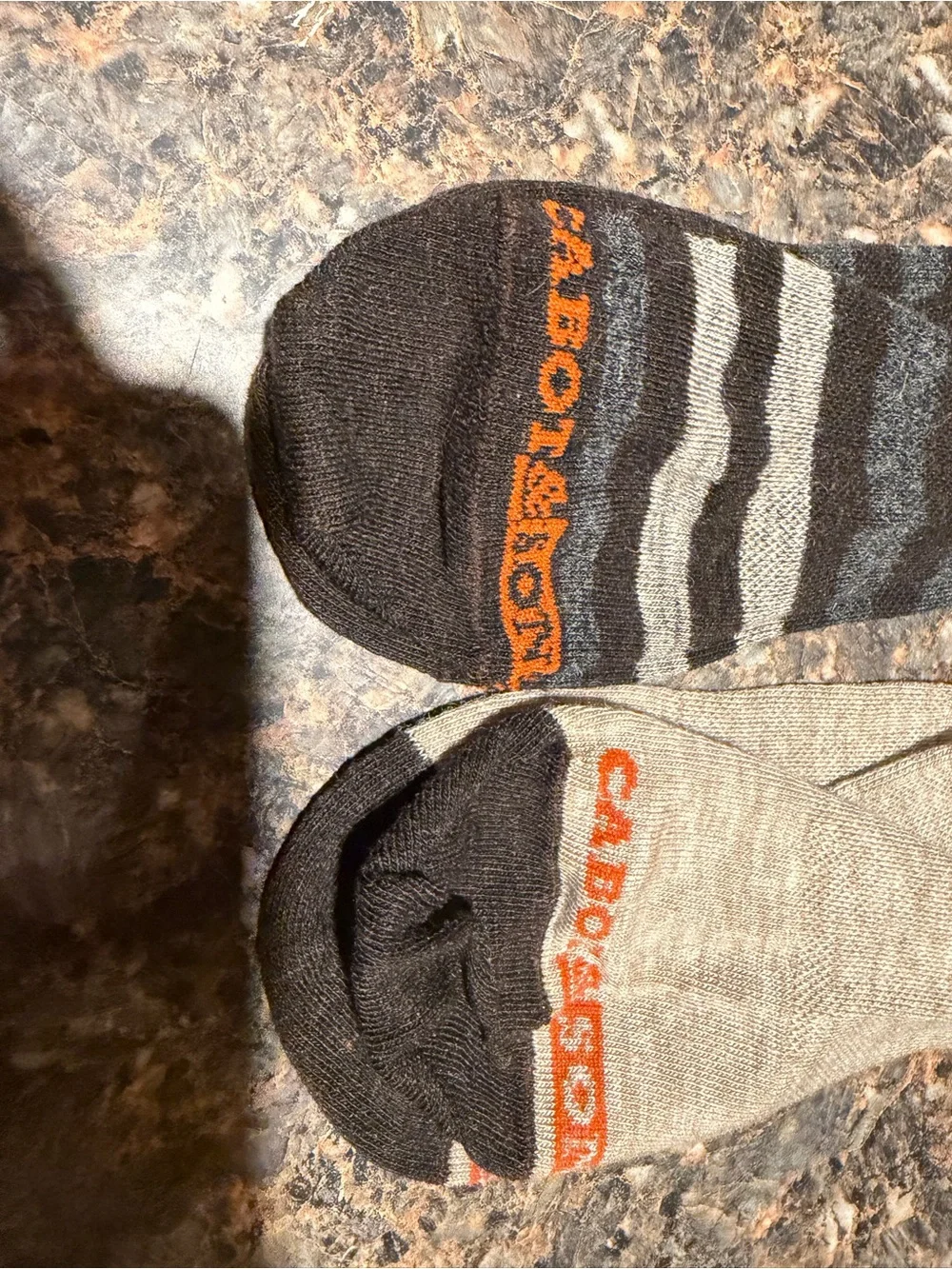 Cabot & Sons Men’s Striped Black & Tan Crew Socks